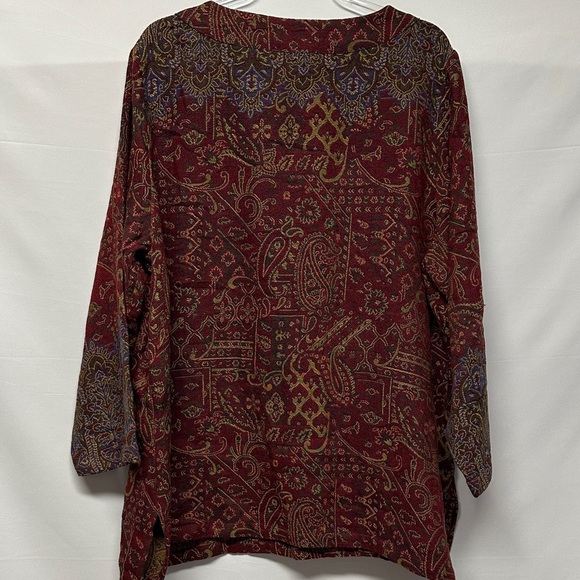 Soft Surroundings Nikol Women's Plus Size Tapestry Paisley Tunic - Picture 5 of 6